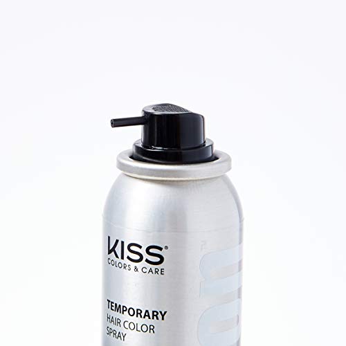 Kiss Root Cover Up сив коректор-спрей за временно боядисване на коса, спрей за подкрашивания корени, спрей-боя