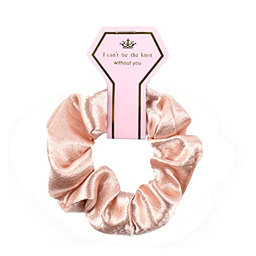 Комплект от 14 подаръци за шаферки Включва 1 бр. бели и 6 бр. розово-златни дъвка за коса, големи сатенени дъвка за