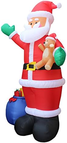 Стоки BZB 12 Метра Височина от Огромен Коледен Надуваем Дядо Коледа с Подарочным пакет и Мечи Светлини Външни и Вътрешни Празнични
