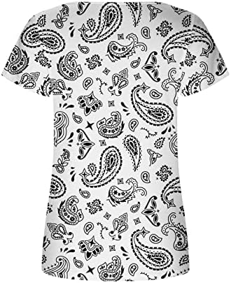 Comigeewa Тениска за Почивка За Момичета, Есен-Лято, Къс Ръкав, 2023, Деколте във формата на Сърце, Памучен Блуза с Графичен