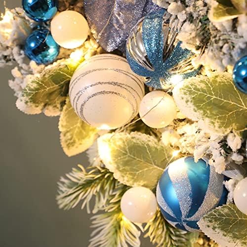 LIZHOUMIL 20-цолови Изкуствени Коледни Торбички с Лъжичка, Коледна Украса за Входната Врата, Окачени сълза форма Чанти с