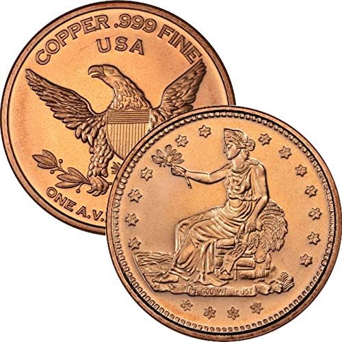 Дизайн на валута Частен Монетен двор Кръгла монета от чист Мед с тегло 1 унция .999/Challenge (дизайн на