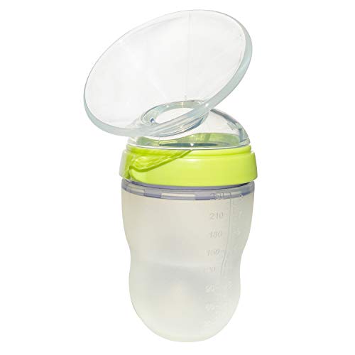Наставка-лъжичка за раздаване на детска храна Comotomo за бебешко шише | Хранителни силикон | Без BPA | Защита от ухапвания (горната част лъжици)