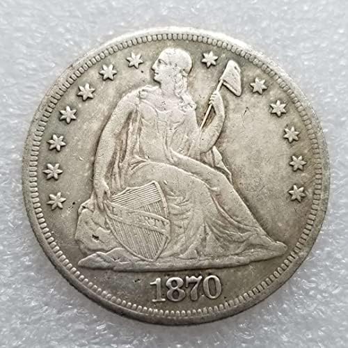 QINGFENG 4 Вида Стаи г. в САЩ 1859, 1870, 1871, 1873 S Версия на седалката С Флага Възпоменателна Монета Сребърен долар на САЩ