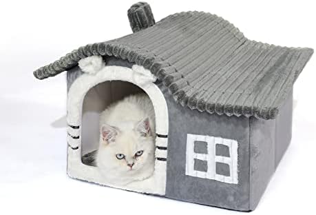 Малка Къщичка за Коте и Котки за котки | Къщички за котки с Дымоходом за котки в затворени помещения | Достатъчно