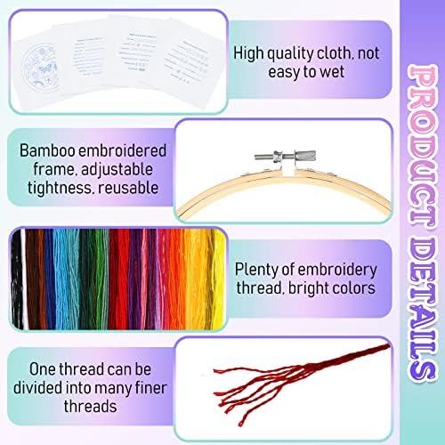 9 Комплекти вышивальных шевове За начинаещи, комплекти за практикуване на Кръстат бод, комплекти за изучаване на различни