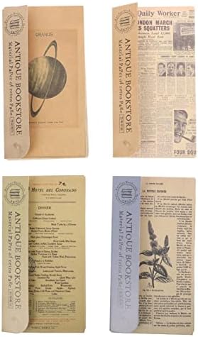 Sewroro Vintage Decor 4 Комплекта Хартия за Тетрадки Книги САМ Papers Занаяти Ретро Списание За Книги Тетрадки и Хартиени Консумативи