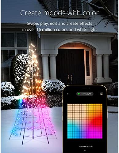 Мерцающая светлинна коледна елха – Контролирано приложение на коледната елха на флагштоке с 750 светодиоди RGB + W