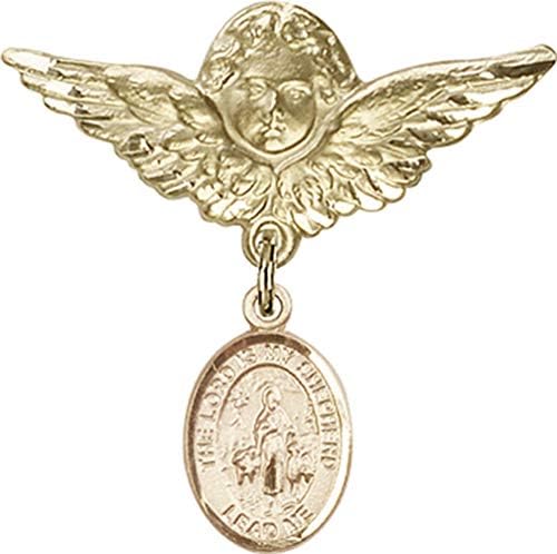 Jewels Мания Детски икона с талисман Господ е моят пастир и игла за икона Ангел с крила | Детски иконата
