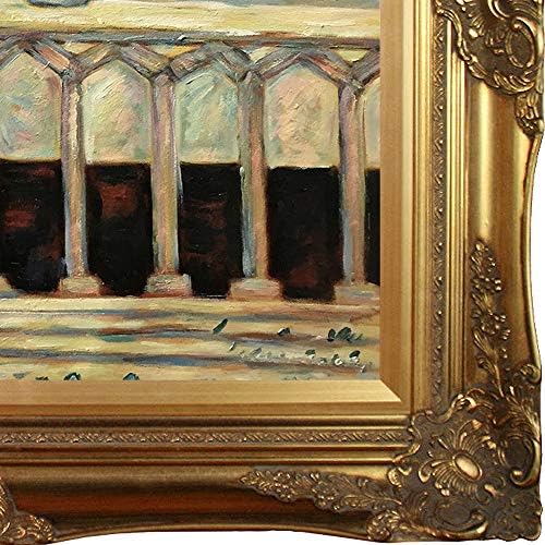 Маслени картини в стил Пастиш Котка на перилах в рамка, 32 x 28, Мулти