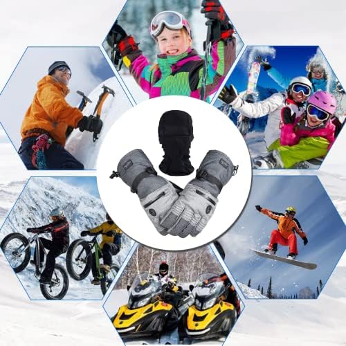 Мъжки ски ръкавици CAMYOD, зимни Топли водоустойчива дишаща зимни ръкавици с балаклавой, комплект за каране