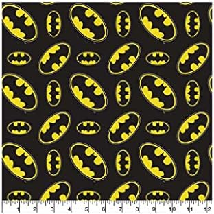 DC Comics 1 ярд предварително раскроенной памучен плат - комплект с логото на Батман, 4 бр.
