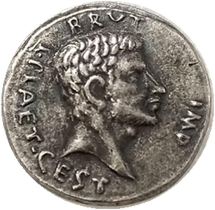 Старинни Занаяти Римска Монета Възпоменателна Монета Месинг Посеребренный Сребърен Долар Сребърен Кръг *3434