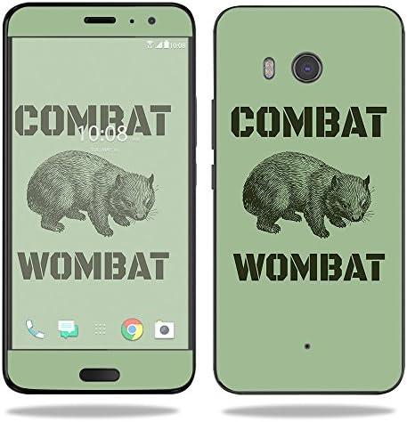 Кожата MightySkins е Съвместим с HTC U11 - Combat Wombat | Защитно, здрава и уникална vinyl стикер-опаковка