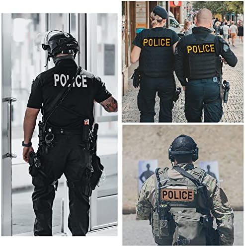 Големи полицейски ленти TXSN, Бродирани Контур и Кука Полицейска Нашивка за Тактическа Жилетка, Униформи, Якета,