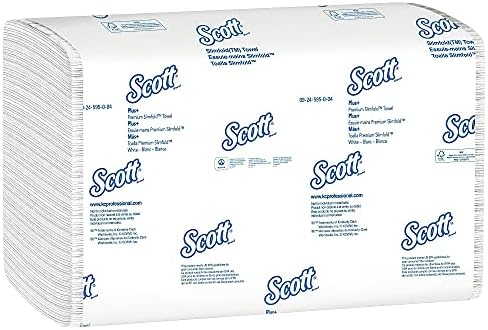 Хартиени кърпи Kimberly-Clark 04442 в тънка ивица, 7 1/2 X 11 3/5, Бели, 90 бр./опаковане., 24 опаковки / Кашон