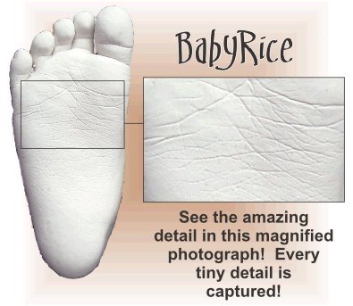 BabyRice Нов Комплект за леене на бебета с розова рамка на дисплея, 3D Box размер 6x5 инча / Кремовое Планина / Крем