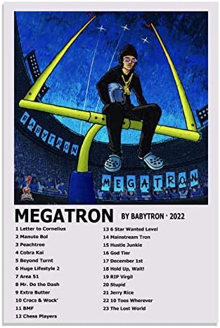 KGARB Рапърът Babytron Плакат Мегатрон Корица на Албума Стени Книга За Изкуството на Платното за Печат на Плакати