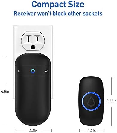 Безжичен звънец SECRUI с 2 копчета – Комплекти врати разговори за предната и задната врати– звънец на батерии с