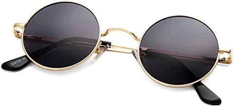 Pro Acme Малки Кръгли Поляризирани Слънчеви Очила за Мъже Жени Кръгли Ретро Нюанси на Метални Слънчеви Очила в Стил Хипи UV400