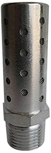 Пневматичен ауспуси високо налягане MettleAir SHF-N03, Неръждаема стомана, 3/8 NPT (опаковка от 10 броя)