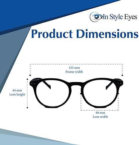 Очила за четене с гъвкави считывателями In Style Eyes - В класическата кръгла лека рамка с пълна рамки - Неполяризованные