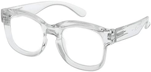 Очила с големи рамки Eyekepper за четене за жени - Очила за четене голям размер за четене - Прозрачна, +2.25