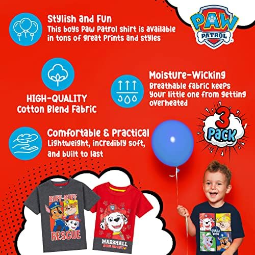 Тениски с изображение, за момчета от серията Nickelodeon Патрул лапа, Спондж Боб или Рагратс от 3 опаковки, Красиви