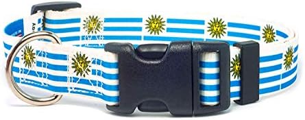 Нашийник за кучета с Уругвай | Знаме на Уругвай | Без закопчалка Martingale | Произведено в Ню Джърси, САЩ | за