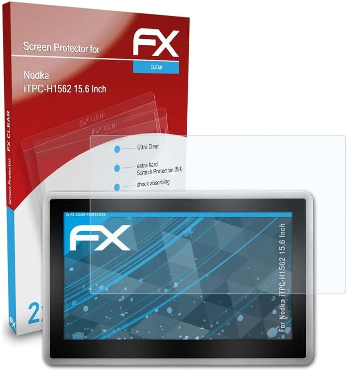 Защитно фолио atFoliX за екрана, съвместима със защитно фолио Nodka iTPC-H1562 с диагонал на екрана от 15,6 инча,
