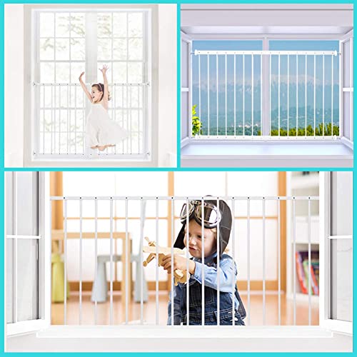 Предпазни огради за прозорци WAOWAO за децата, защита от домашни любимци за деца, Много Широки Бели Защитни Огради за