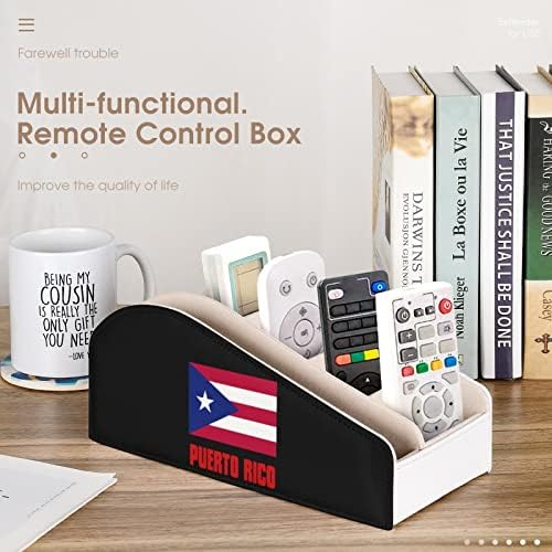 Гордостта на Хартата Пуерто Рико Притежателя на Дистанционното Управление От Изкуствена Кожа Кутия-Органайзер за Съхранение за