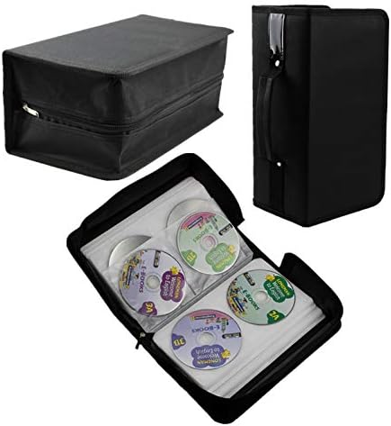 Стойка за CD/DVD-та Penlonda, органайзер, ръкави за портфейла, папка за брошури, диск с капацитет 168 (черно)