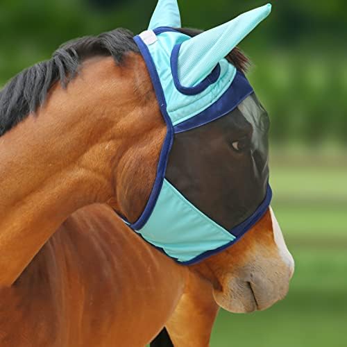 Harrison Howard Луксозна два цвята маска за езда на половината от лицето с напълно видими ушите, Принудителна ултравиолетова
