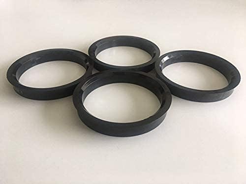 NB-AERO 4 бр. Черни полиуглеродные пръстени 76 mm (колелото) - 57,1 мм (Ступица) | Централно пръстен Hubcentric 57,1