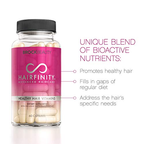 Подхранващ комплект Hairfinity - Масло за растежа на косата и Витамини с Биотин за Суха Изтощена Коса и кожа