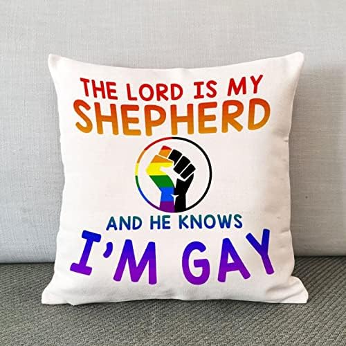 Господ е Мой Пастир, и Той знае, че съм гей, Калъфка за възглавница, Романтична Калъфка за възглавница, Преливащи Равенство,