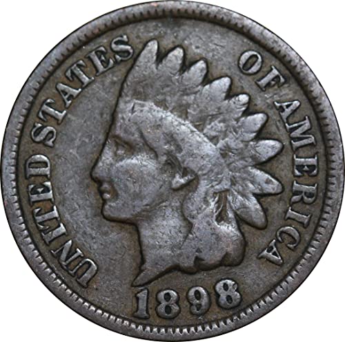 Бронз Цент, формата на Главата на индианците в САЩ на 19-ти век на 1800-те години В Средно състояние лечение - Old American Penny