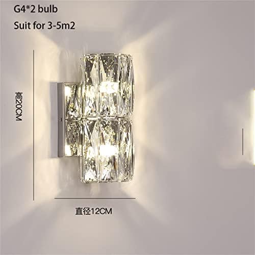 GHGHF монтиран на стената Лампа, Кристал Нощни Златен Хромирана Лампа Led, с монтиран на стената Лампа за Спални Хол