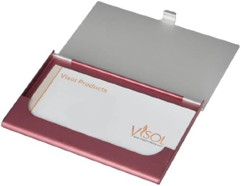 Алуминиев Държач за визитки Visol Products, розов