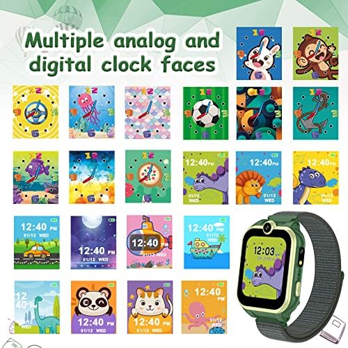Детски смарт часовници PTHTECHUS за момичета и Момчета, Играчки с докосване екран с висока резолюция с 18 игри-Пъзели, Музикален
