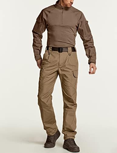 Мъжки Тактически Панталони CQR, Непромокаеми Панталони-Карго Ripstop, по-Леки Работни Панталони EDC За Разходки,