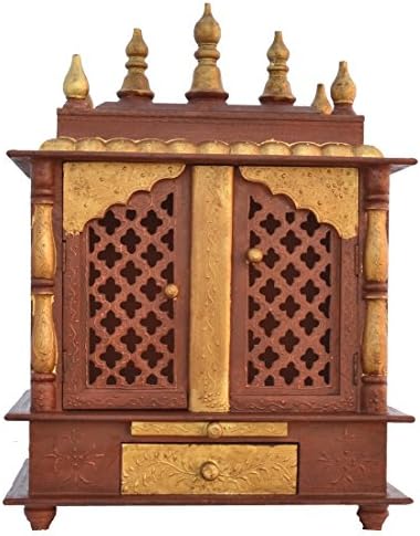 Домашен храм Девьем/Wooden Храм/Пуджа Мандир/Mandir/Mandap JORD709D със светлина