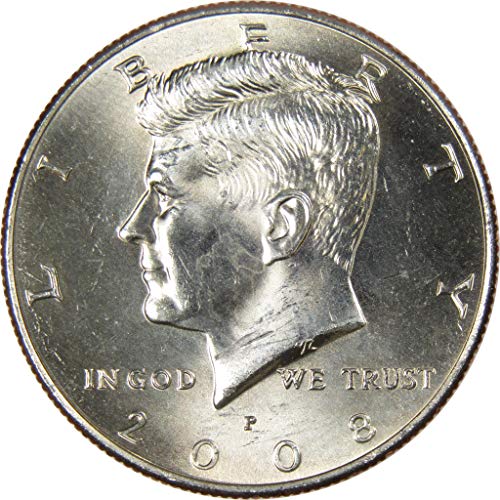 2008 P Кенеди Полдоллара БУ Необращенный Монетен двор на Щата 50c Монета на САЩ са подбрани