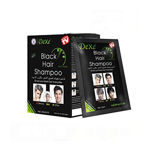 Instant боя за коса, Шампоан за боядисване на коса Полупостоянный шампоан за коса - 10 опаковки / кутия (черен)