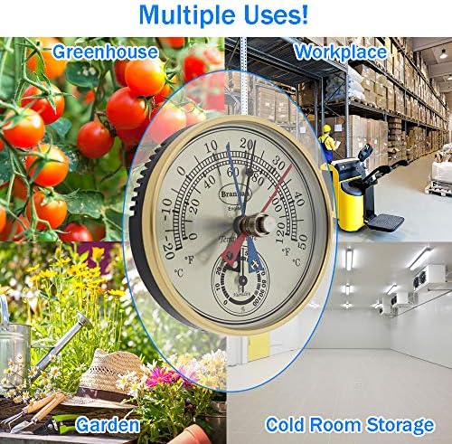 Термометър Max Min и Влагомер - Добра hothouse термометър и измерител на влага За контрол на максималната и минималната температура