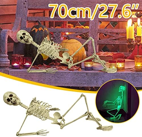 Hot6sl Флуоресцентно Скелет Декор за Хелоуин, Скелет за Хелоуин в Реален Размер, Скелети на Ставите В Реален Размер, Анатомическая