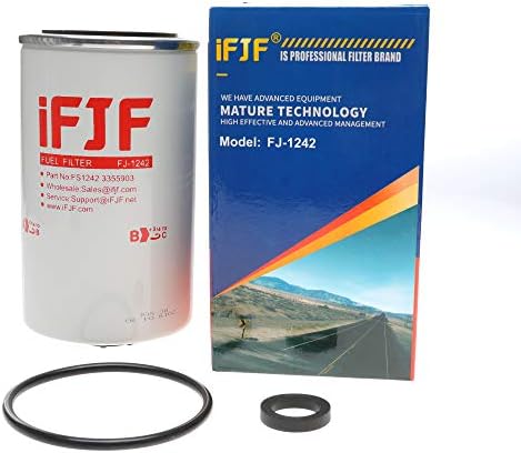 iFJF FS1242 Заменяеми филтър за разделяне на гориво и вода, с отжимом за 3355903 Обновяване FS1015 FS1015B 10 Микрона Заменя