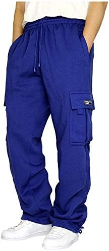 Леки Панталони-Карго Мъжки Големи и Високи Мъжки Ежедневни Свободни Памучни Панталони Големи Размери с Еластичен Колан