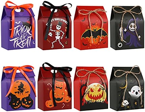 Чанти на съвсем малък за Хелоуин, Хартиени торби за Предложения, 24шт, Кутия шоколадови Бонбони на Хелоуин, Картонени